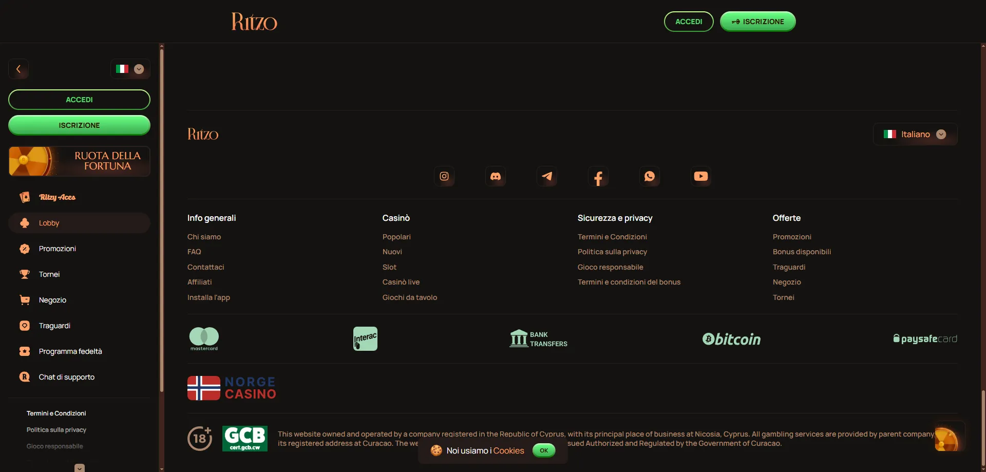 Registrarsi su Ritzo Casino &mdash; guida passo per passo 2026