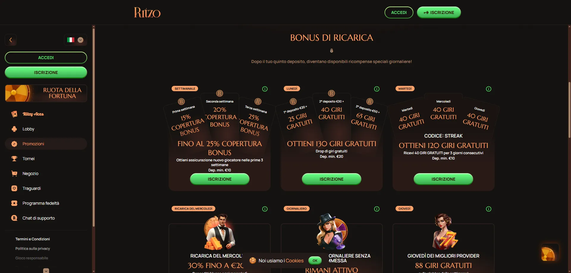 Strategie bonus Ritzo Casino &mdash; come prelevare le vincite 2026